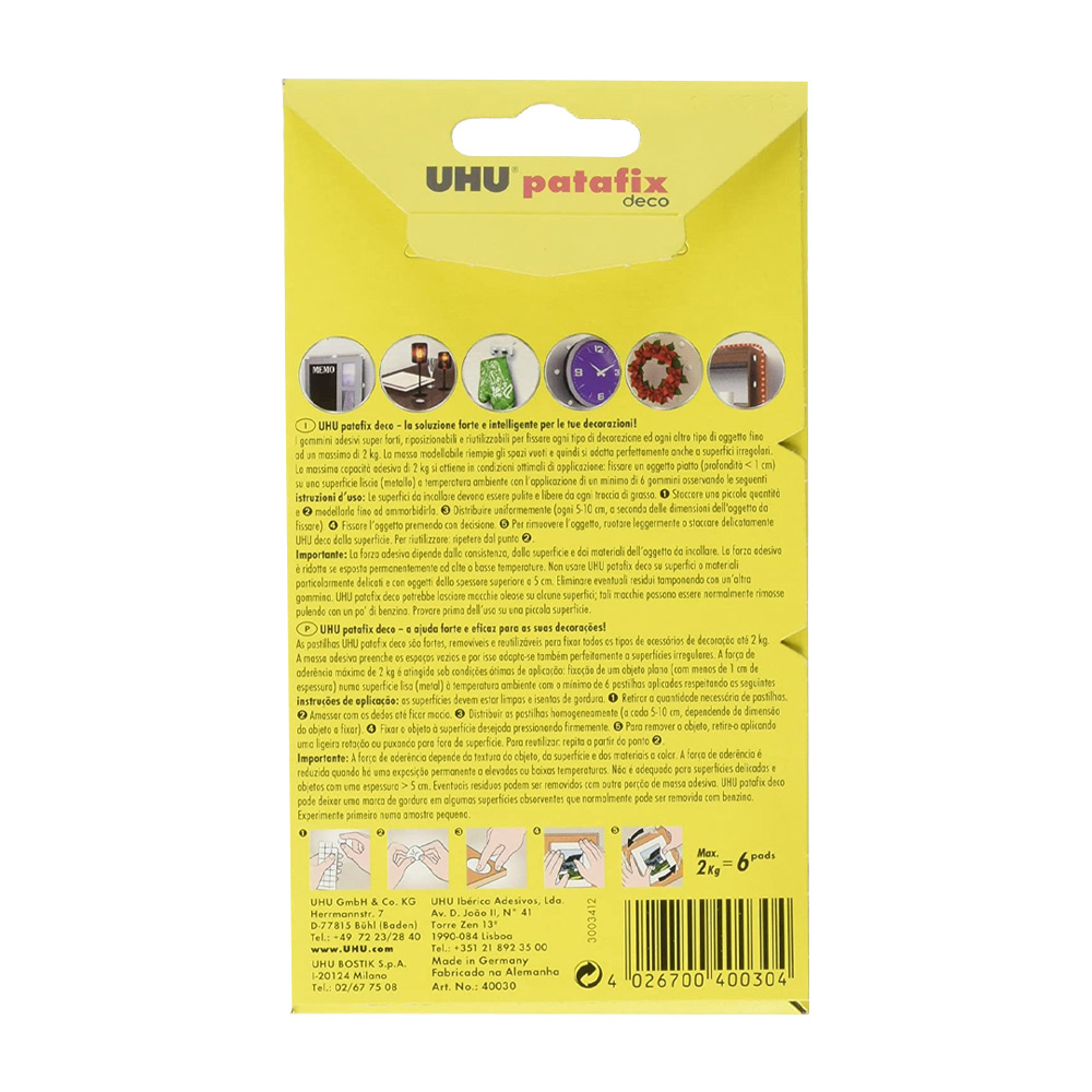 Gommini Adesivi Patafix Deco UHU 32 pz